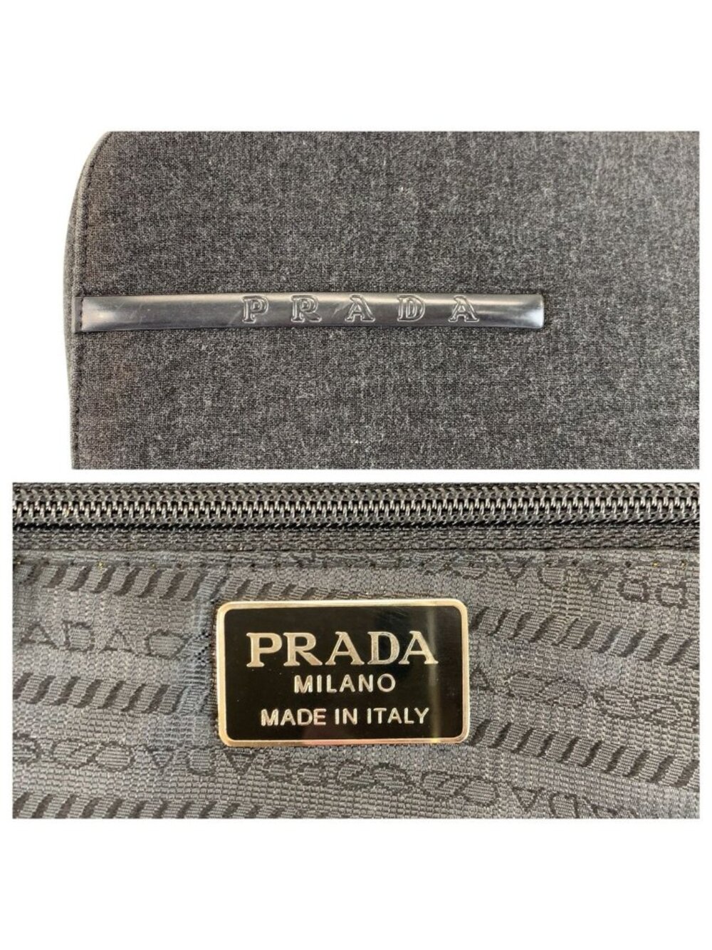 Prada Sports Gray Canvas Tote - Picture 3 of 9